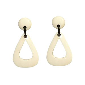 Pendientes de Hueso con Diseño Antiguo, Forma Ovalada, con un Patrón de Joyería Tradicional para Mujer, para Uso en Compromisos y Bodas - Product Image 2