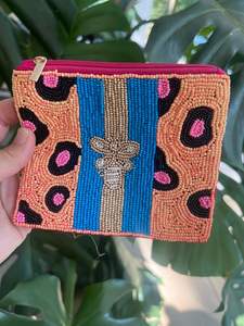 Porte-monnaie miniature brodé à la main, style nouveau, avec perles, couleur personnalisable, pour femmes et filles. - Product Image 5