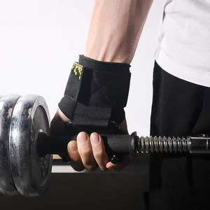 Guante de Soporte para Muñeca con Gancho Antideslizante Ajustable para Levantamiento de Pesas, Capacidad de Carga de 15 lb, Color Negro y Amarillo, Marca Geo Brother - Product Image 2