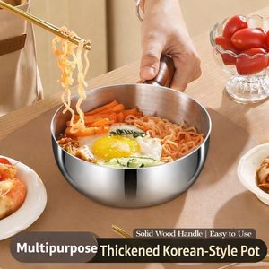 Stainless Steel Saucepan with Glass Lid 600 ML <b>Small</b> Cooking Pot with Wooden Handle Milk <b>Pan</b> for Tea Milk Sauce Gravy Noodles. - Product Image 4