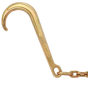 Cadena de Remolque con Gancho en J 5/16 X2 G70, Ganchos en J de Vástago Grande, 4700 Lbs, con Seguridad, Accesorios para Control de Carga en Remolques de Camiones de Plataforma - Product Image 3