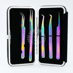 Best Multi-Function Lash Extension Tweezers 90 Degree Boot for Mega Volume Lashes Comfortable Stainless Steel and Fiber Tip - Product Image 5