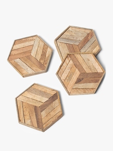 Sous-verres en bois classiques tendance, très demandés, avec gravures antiques, écologiques, personnalisables, style bohème, faits à la main, épaisseur 10 mm, pour intérieur - Product Image 6