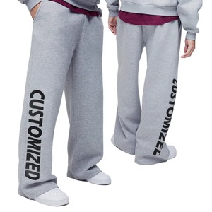 Custom Heavyweight Cotton Corduroy Straight Leg Baggy Sweatpants Screen Digital Print Plus Size Vintage Streetwear Joggers OEM - Product Image 1