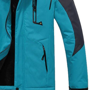 Veste à capuche unisexe pour hommes, coupe-vent, imperméable, avec fermeture éclair, doublure en microfleece, manteau d'hiver épais pour les sports de plein air - Product Image 4