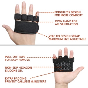 Vente en gros Logo personnalisé Caoutchouc néoprène Gel Palm Guard Gym Fitness pour Crossfit Chiba Grip Pads pour la protection des mains d'haltérophilie - Product Image 2