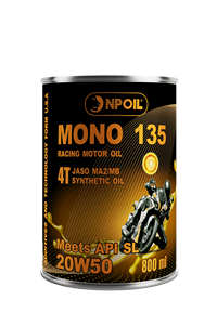 Aceite de motor NPOIL MONO 135 20W50 0,8L 1L Aceite para motocicleta/scooter Envase metálico Aceite sintético Alta calidad de Vietnam - Product Image 1