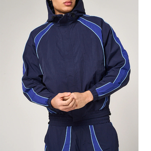 Men's Printed Solid Nylon Tracksuits Set Gym Jogging Jacket <b>Joggers</b> Fitness Running Sweat-Suits Sportswear with <b>Zip</b> <b>Pocket</b> - Product Image 4