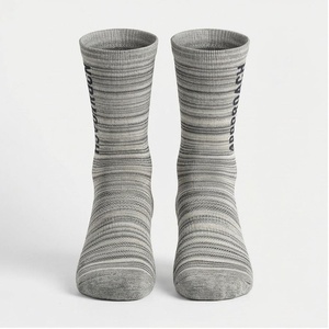 Crew <b>Socks</b> Geometric Pattern Blue Breathable <b>Running</b> <b>Socks</b> for Adults Spring Season - Product Image 1