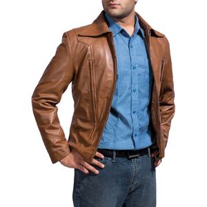 Chaqueta personalizable de cuero puro 100% para hombre, alta calidad, transpirable, resistente al agua, cremallera, estilo Vintage, muchos colores de invierno - Product Image 2