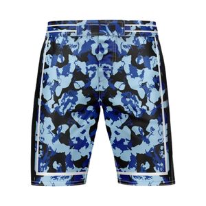 Shorts de MMA camouflage bleu pour hommes, trunks de grappling, haute élasticité, équipement d'entraînement d'arts martiaux, shorts personnalisés - Product Image 1