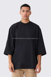 Camiseta de Algodón Lisa Oversize para Hombre, de Gran Gramaje, con Estampado 3D de Espuma Personalizado, Hombro Caído, Alta Calidad 2026 - Product Image 4