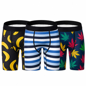 Calzoncillos Boxer a Rayas para Hombre, Paquete de 5, Ropa Interior de Algodón, Transpirable, Suave y Cómoda, Calzoncillos Boxer de Cintura Media para Hombre, Venta al por Mayor - Product Image 3
