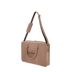 Premium Vintage Soft Pink Genuine Leather Office Laptop <b>Bag</b> Executive Briefcase with Multi Compartments & Adjustable Shoulder - Product Image 6
