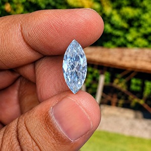 Proveedor Mayorista de Diamantes Cultivados en Laboratorio CVD con Certificación IGI, Corte Marquise de 3.5CT, Color Azul Fantasía, VVS1, 3EX, para Distribuidores e Importadores de Diamantes - Product Image 4