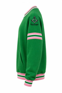 Sweat-shirt en molleton de coton personnalisé et écologique pour femme, broderie Alpha Kappa HMR, col rond, hiver - Product Image 2
