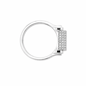 Bague Chevalière Carrée en Argent Sterling 925 pour Homme, Sertie de Diamants, Finition Polie Brillante, Style Hip-Hop Audacieux, Idéale pour Mariage, Fête, Usage Quotidien, Cadeau - Product Image 4
