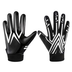 Guantes de Receptor de Fútbol Americano con Palma Adhesiva, Impermeables, Dedos Completos, los Mejores Guantes de Fútbol Americano, Logotipo de Equipo Personalizado - Product Image 1