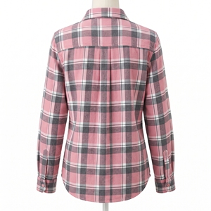 <b>Women's</b> Winter Plaid <b>Flannel</b> <b>Shirt</b> Cozy Warm Casual <b>Check</b> <b>Shirt</b> OEM ODM Wholesale Factory Custom Colors Low MOQ - Product Image 3