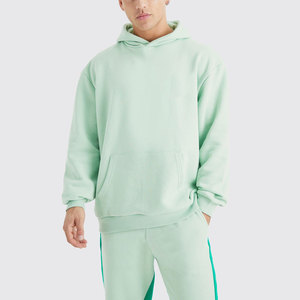 Conjunto de Sudadera con Capucha y Pantalones Acampanados para Hombre, con Logotipo DTG, Bordado, Efecto Desgastado por el Sol y Lavado Ácido - Product Image 3