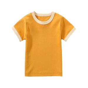 Camisetas de cuello redondo para niños, de tela ecológica personalizada, 100% algodón peinado, camisetas de cuello redondo para niños unisex. - Product Image 4