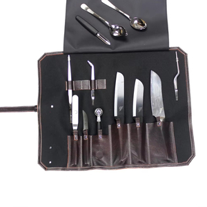 Sac de Chef en Cuir Véritable Robuste Anti-Odeur pour Couteaux, Organisateur Culinaire Professionnel Confortable, Durable et Grande Capacité - Product Image 1