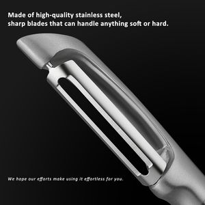 Pelador de Verduras Tipo I Chapado en Oro de 24K con Cuchilla Ultra Afilada de Acero Inoxidable 304, Herramienta de Lujo para Patatas y Manzanas - Product Image 4