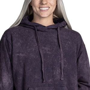 White Bird Express Sweat-shirt à capuche oversize pour femme en polaire écologique, effet délavé, à manches longues, avec poche kangourou, pour l'hiver - Product Image 4