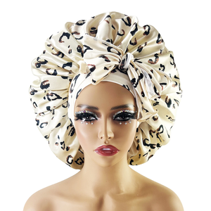 Nuevo Gorro de Dormir Casual de Satén de Seda Grande y Ajustable con Banda para Atar en la Cabeza y Borde Envolvente para Mujeres con Cabello Rizado o Trenzado - Product Image 6