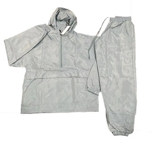 Unisex Waterproof Windproof <b>Windbreaker</b> Set Breathable Hooded Autumn Tracksuit Solid Pattern 100% Cotton Eco-Friendly Wholesale - Product Image 6
