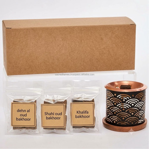 Arabic Bakhoor Incense Burner Gift Set Metal Mabkhara with Oud Tablets Ramadan Eid Luxury Home Fragrance <b>Box</b> Wholesale - Product Image 6