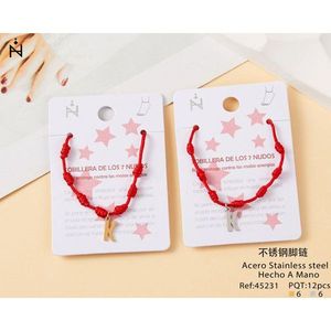 Catena per Piedi TOBILLERA-K con Nodo a Sette Stelle e Lettera K in Acciaio Inossidabile, Catena per il Corpo alla Moda - Product Image 1