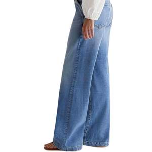 Nouveau Jean Femme Taille Mi-Haute Coupe Large en Denim Délavé avec Détails de Couture, Style Décontracté Urbain, Vente en Gros Personnalisée - Product Image 3