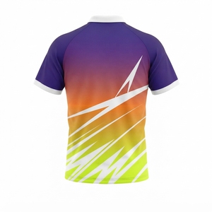 Wholesale Silk Screen Printing Custom Logo Front <b>Turtleneck</b> Short Sleeve <b>Men's</b> 100% Polyester Athletic Wear Lightweight - Product Image 2