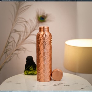 Classic Design Copper Beer Bottle with <b>Large</b> Capacity Leak Proof & Food <b>Safe</b> Features Push-Pull Cap-Business Gift - Product Image 6