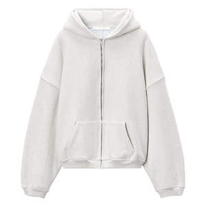 Men's Casual Full <b>Zip</b> Hoodie Premium Cotton Blend Custom Embroidery OEM Private Label Wholesale Apparel Supplier - Product Image 2