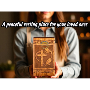 AYAANS Rosewood wooden Hand Carved Wooden Hot Selling cremation Urn <b>Box</b> for Adult Ashes Wholesale Cremation Urns (6X6X11)IN - Product Image 4