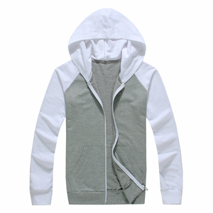 Wholesale Full Zip Cotton <b>Hoodie</b> Raglan Sleeves Lightweight Street Style <b>Men's</b> Regular Fit Solid Zipper <b>Hoodie</b> Low MOQ - Product Image 1