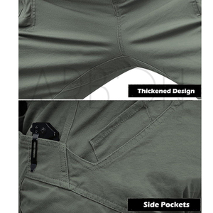 Pantalon cargo en coton léger pour homme, résistant à l'eau, de qualité supérieure, fabriqué au Pakistan, design unique, style streetwear. - Product Image 6