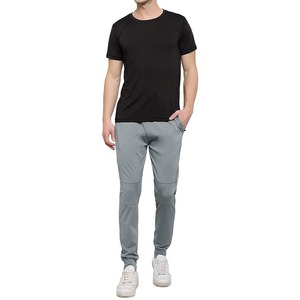 Pantalon de survêtement gris pour homme, taille élastique avec cordon de serrage, décontracté, léger, en polyester, avec poches latérales, style automne - Product Image 3