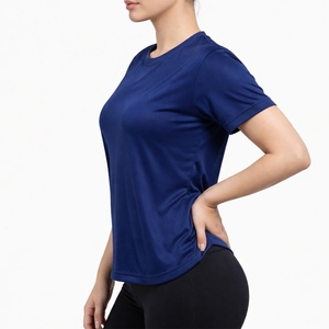 T-shirt uni pour femme, manches courtes, doux, décontracté, basique, léger, impression personnalisée, t-shirt d'été pour femme - Product Image 3