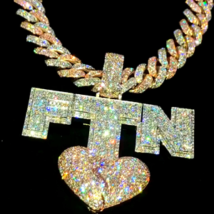 Pendentifs et breloques en diamant de haute qualité, personnalisés, en argent, style hip-hop, sertis de diamants moissanite - Product Image 4