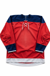 Camiseta de Hockey sobre Hielo Sublimada Personalizada para Hombre, Manga Larga, Estampado Geométrico, Ropa Deportiva de Poliéster que Absorbe la Humedad - Product Image 3