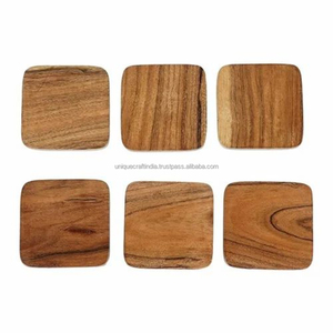 Juego de 6 Posavasos de Madera Natural Clásicos Hechos a Mano, 5 mm de Grosor, Decoración Rústica para Mesa, Accesorios de Madera Hechos a Mano - Product Image 5