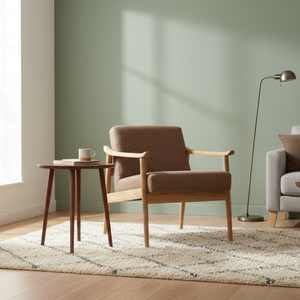 Sillón de Salón para Hotel, Tapizado, Estilo Moderno de Lujo, Estructura de Madera de Teca Sólida, para Dormitorio, Apartamento, Sala de Estar - Product Image 6