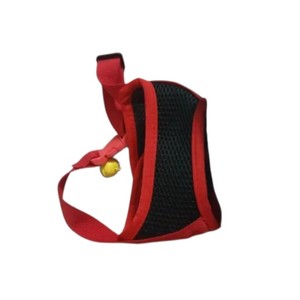 Red Nylon Pet Trainer <b>Collar</b> <b>Small</b> Size Breathable Mesh With Bell Hook & Loop Closure Simple Style All Seasons <b>Dogs</b> - Product Image 1