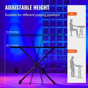 Soporte de Mesa Portátil para DJ de 32''-43'' con Controlador para Laptop de 18'', Escritorio Ligero para DJ con Altura Ajustable, Sistema de Equipo de Escenario - Product Image 5