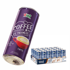Café Latte Premium Arabica & Robusta Sans Produits Laitiers Non-OGM Sans Gluten 250ml Canette en Aluminium VINUT Marque Privée OEM ODM Vente en Gros - Product Image 1