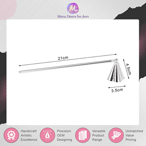 Leaders in Selling High Standard Quality Stainless Steel Candle Snuffer Silver for Home & Church Usage from Indian Supplier - Product Image 4