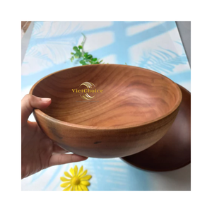 Tazón de Madera Natural Hecho a Mano para Servir Ensaladas, Sopas y Uso en la Cocina - Product Image 4